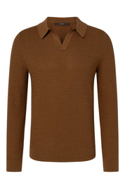 Strickpoloshirt aus Baumwollmix