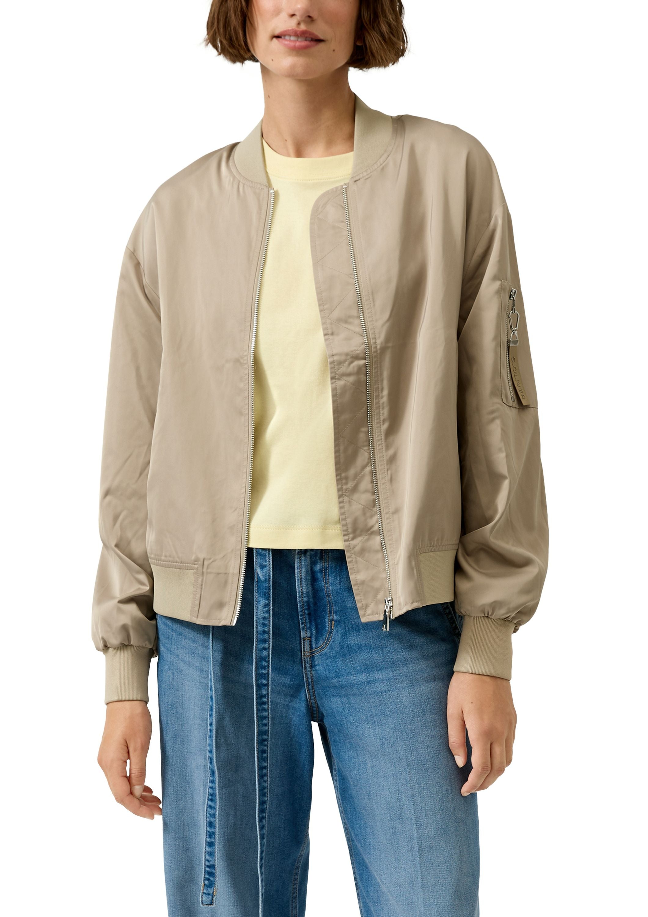 Bomberjacke mit Bündchenkragen