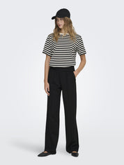 Feine Stoffhose Wide Leg