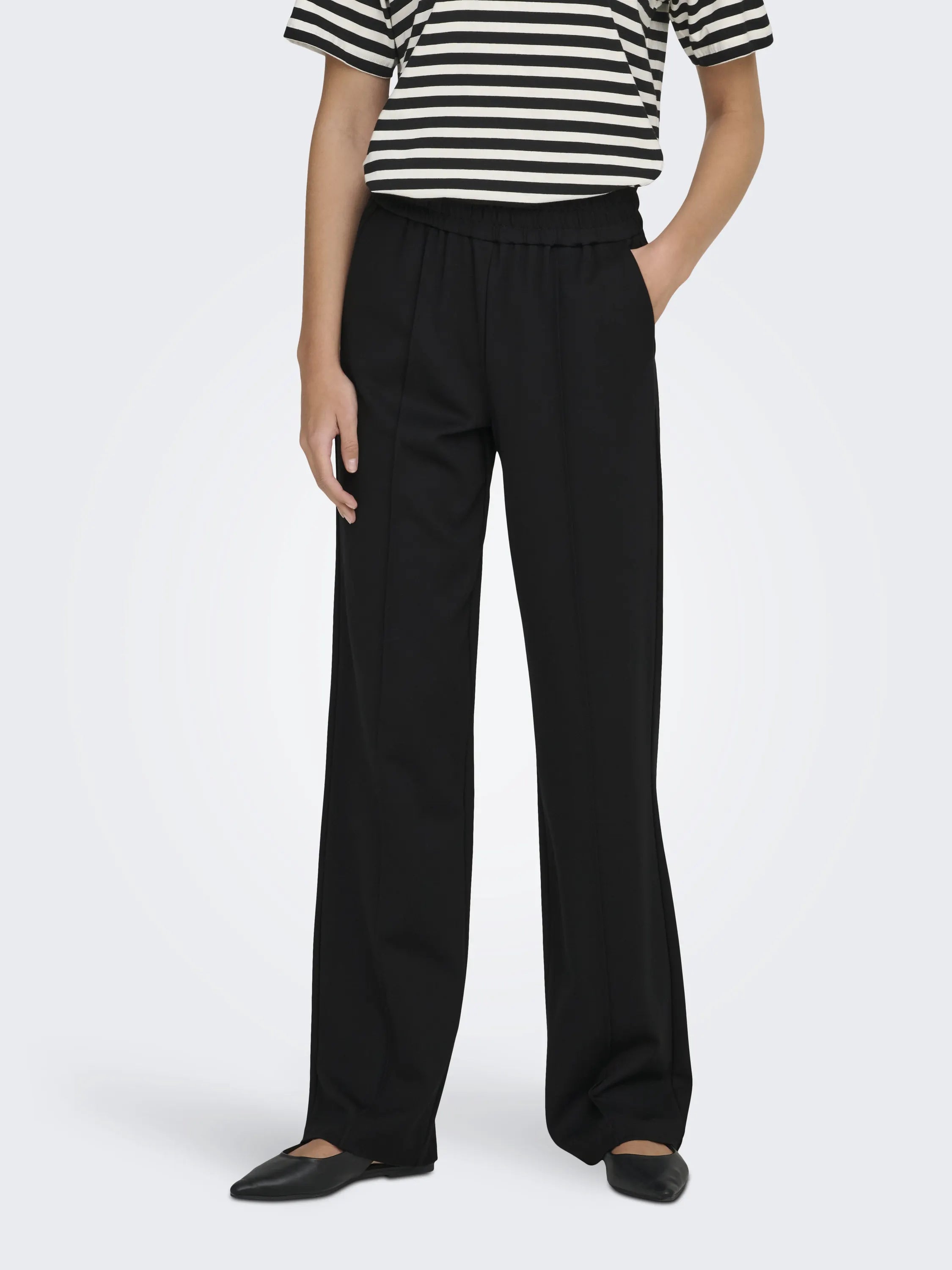 Feine Stoffhose Wide Leg