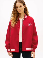 College-Jacke aus Wollmix