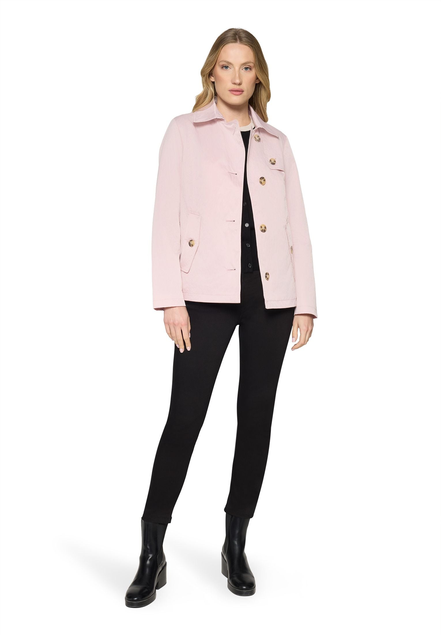 Übergangsjacke mit aufliegendem Kragen