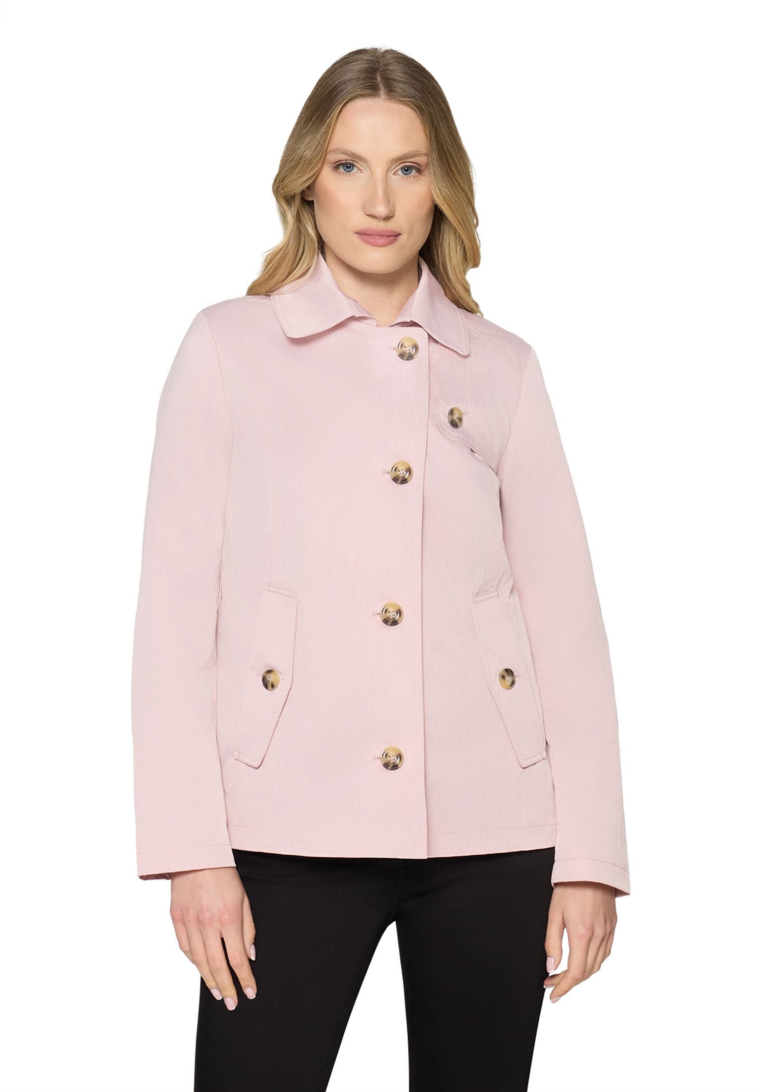 Übergangsjacke mit aufliegendem Kragen