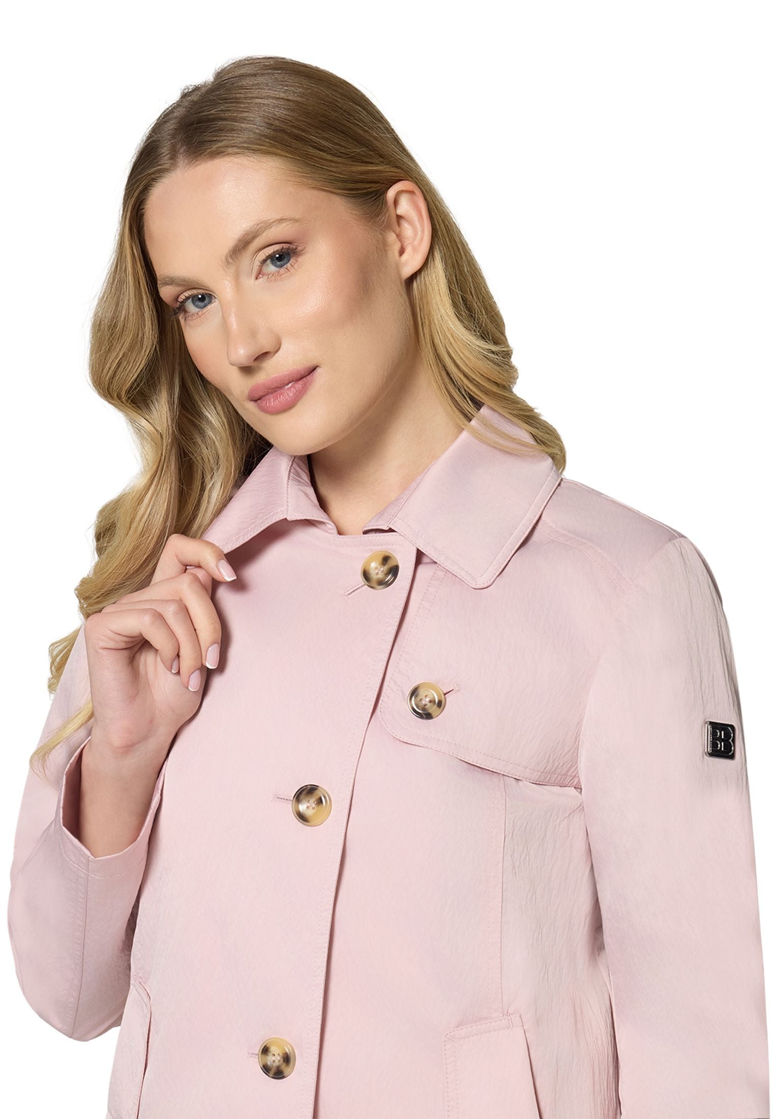 Übergangsjacke mit aufliegendem Kragen