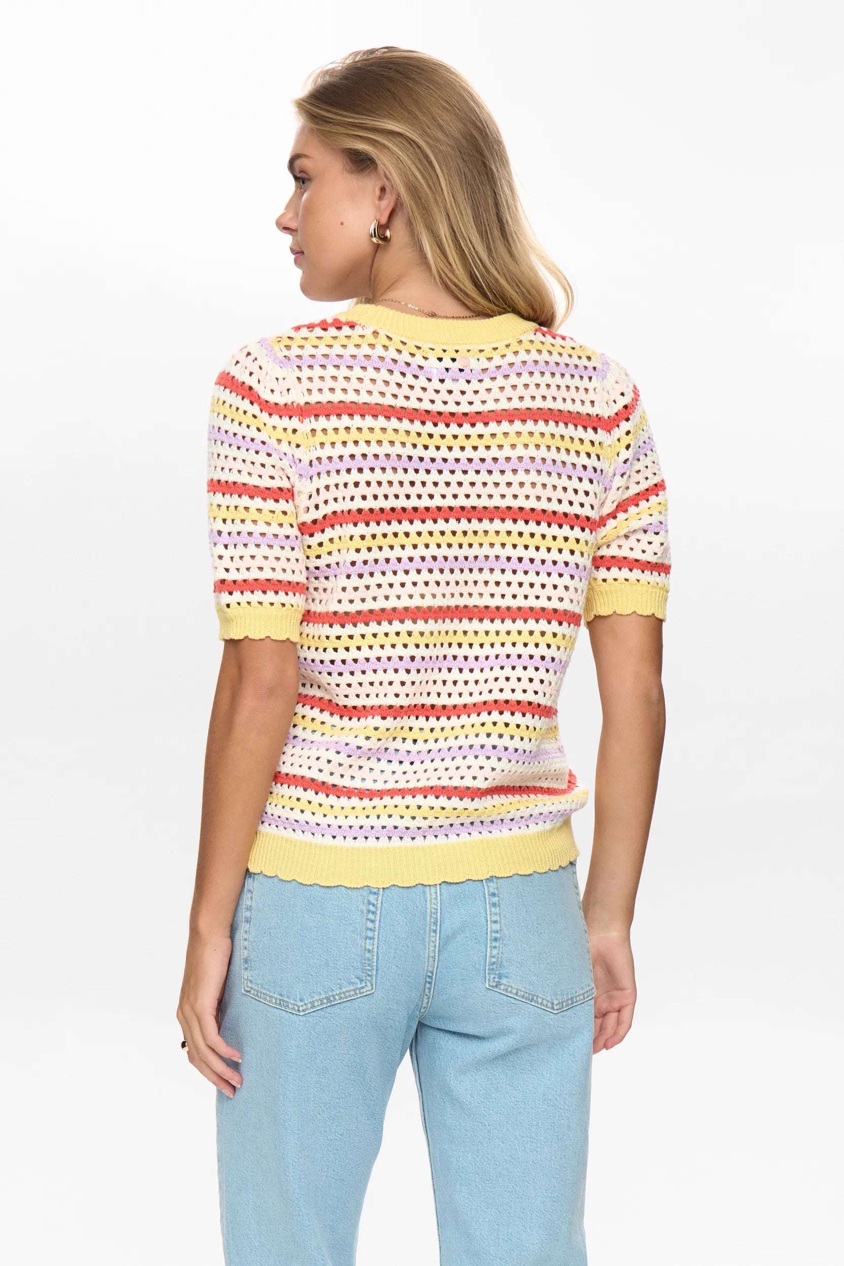 Strick-T-Shirt aus Baumwolle