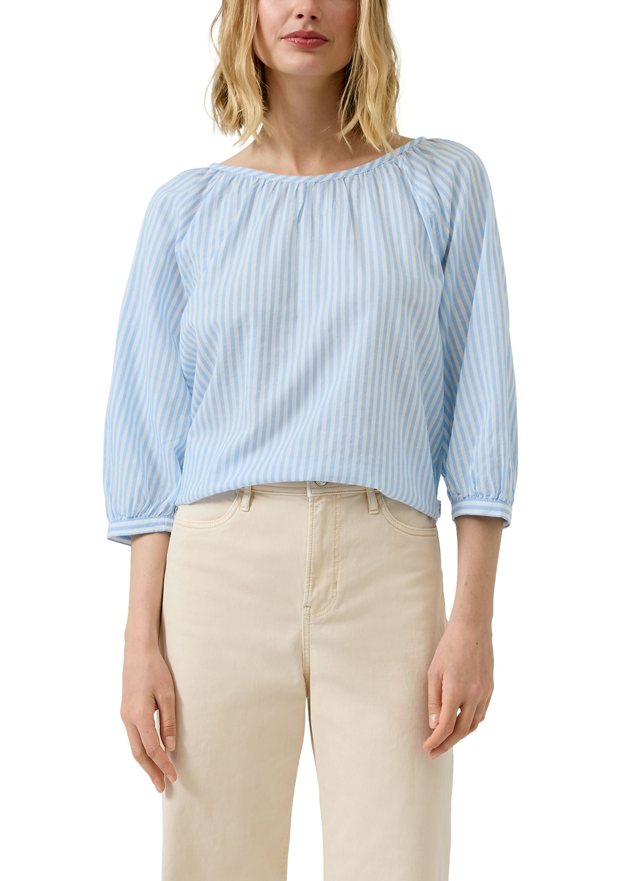 Bluse Relaxed Fit aus Baumwollmix
