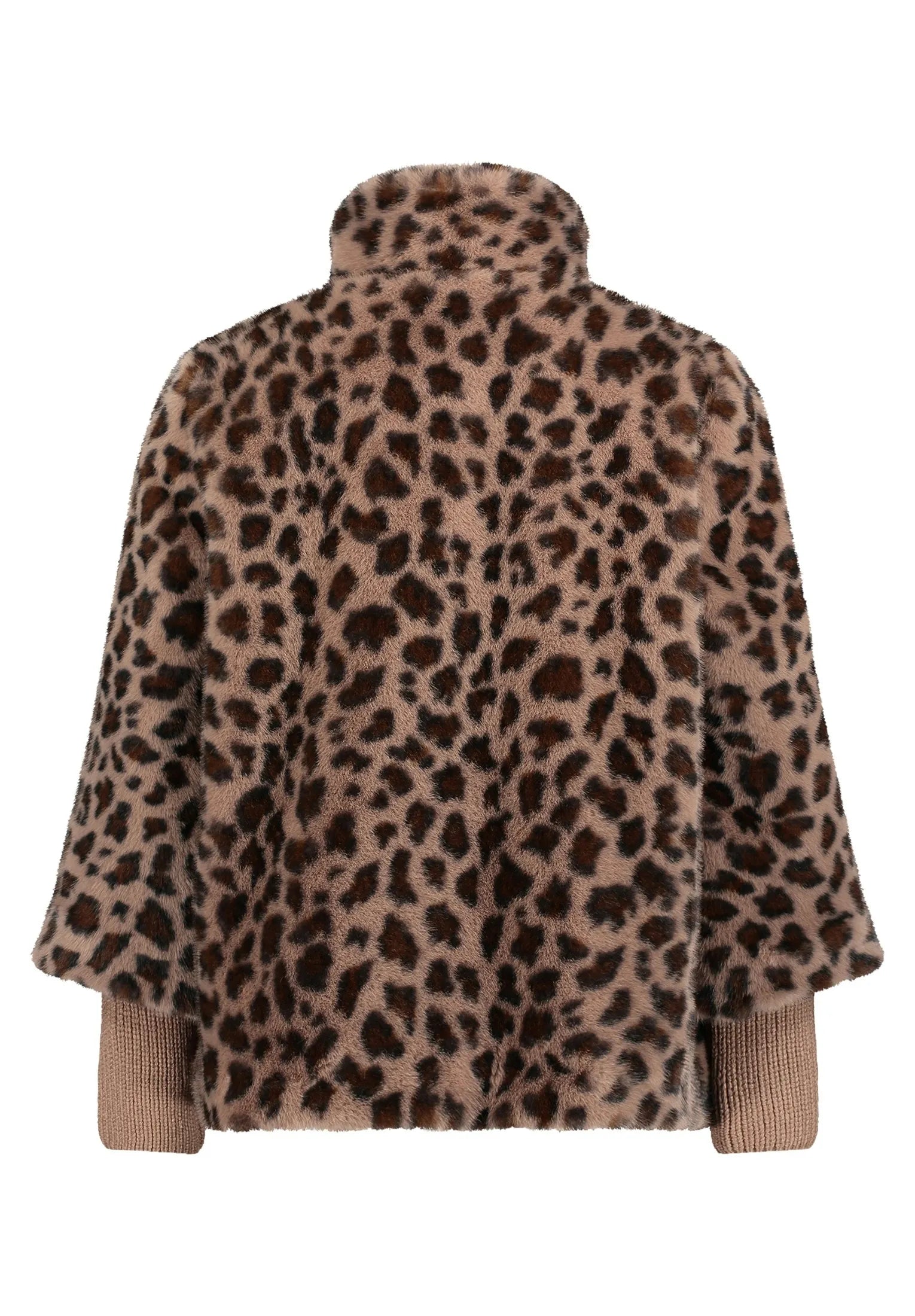 Kunstpelzjacke mit Stehkragen