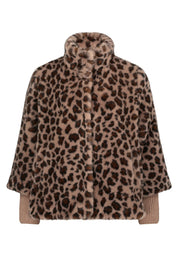 Kunstpelzjacke mit Stehkragen