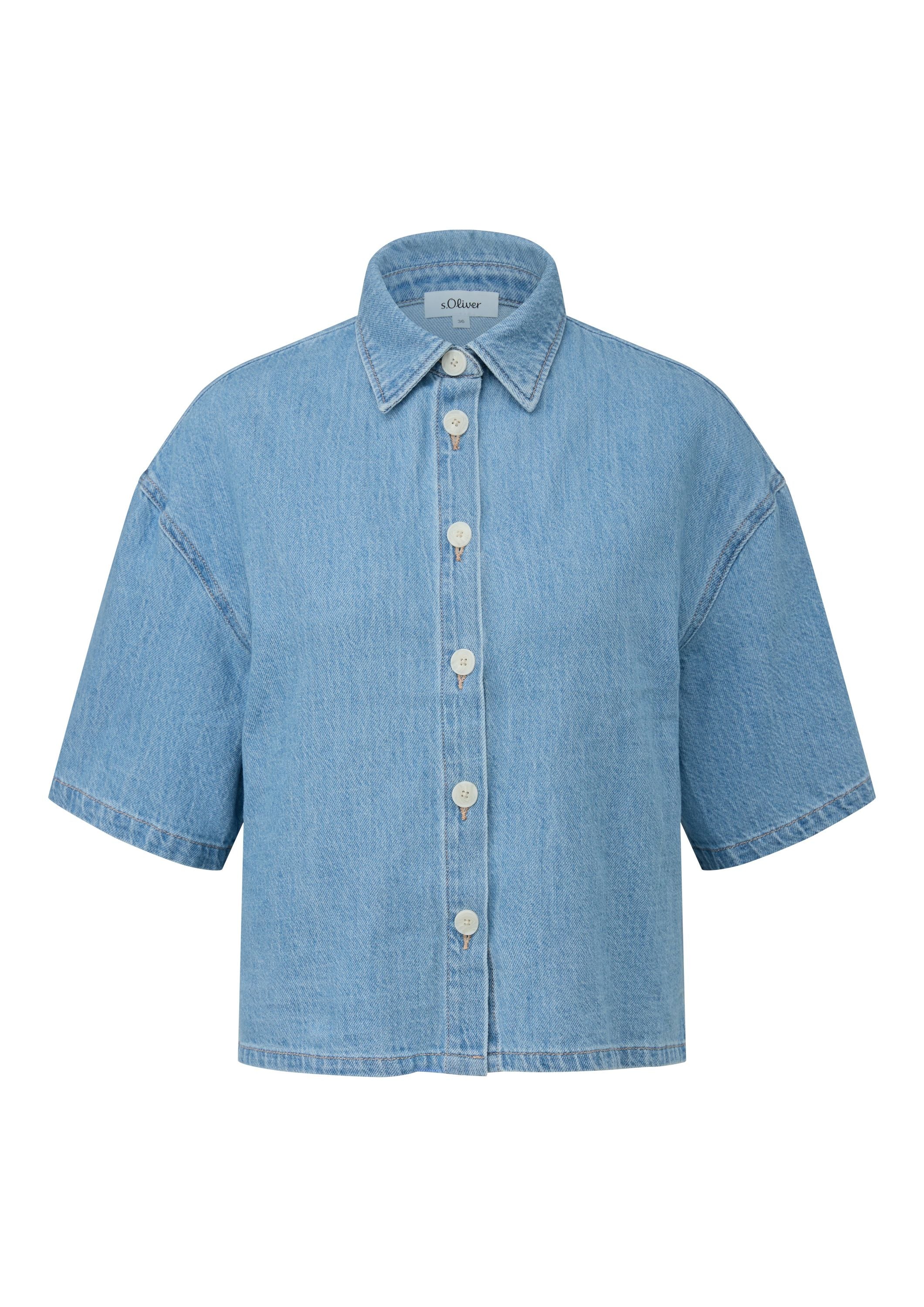 Jeansbluse aus Baumwolle