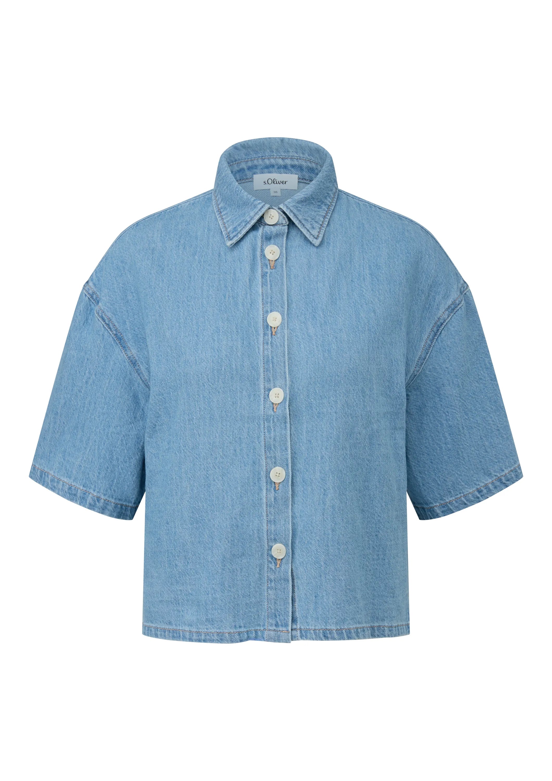 Jeansbluse aus Baumwolle