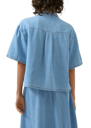 Jeansbluse aus Baumwolle