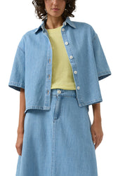 Jeansbluse aus Baumwolle