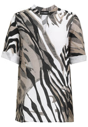 Leinenbluse mit V-Ausschnitt