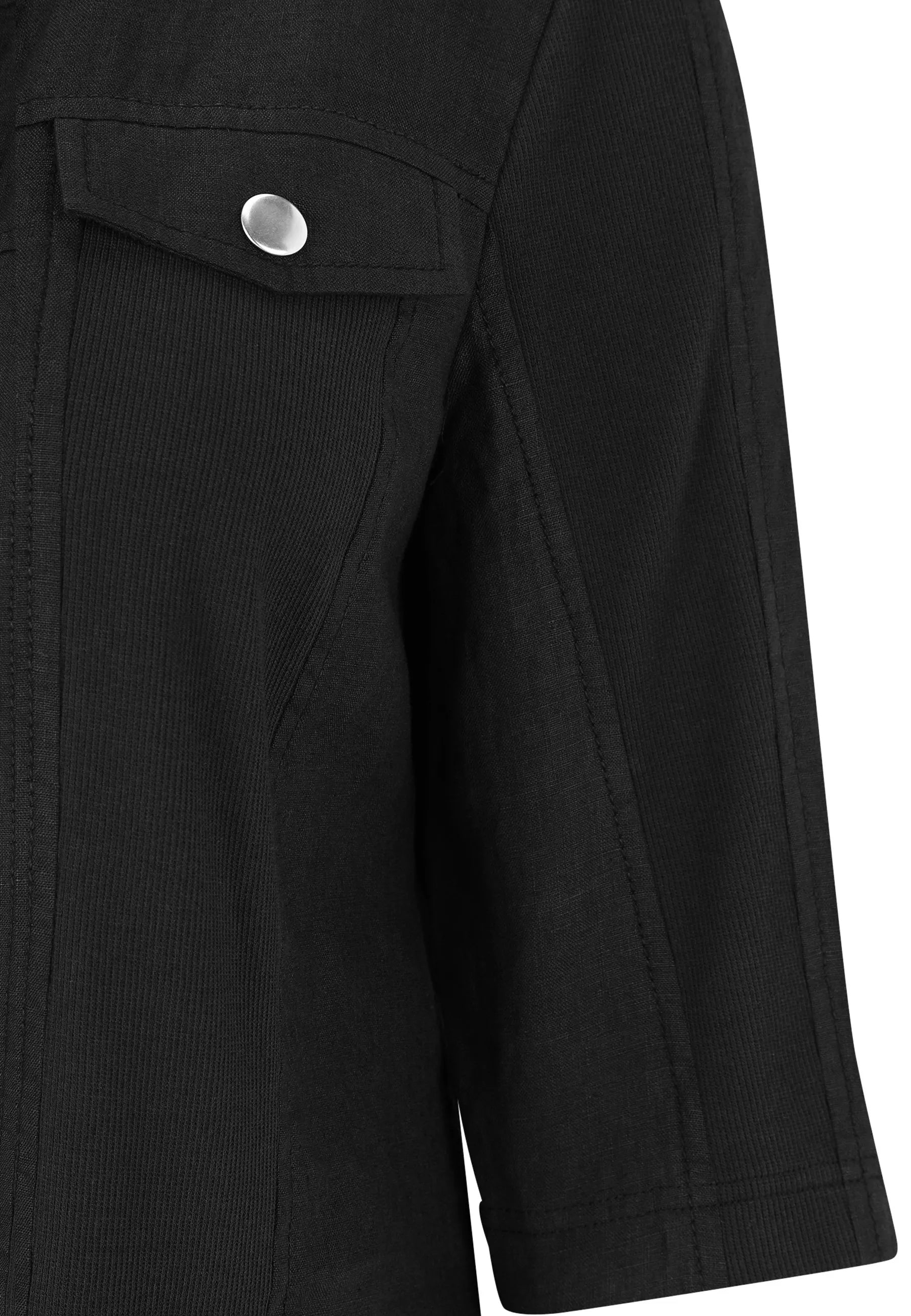Leinenjacke mit Stehkragen