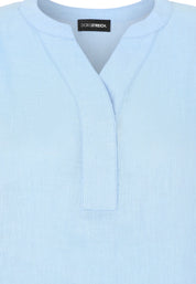 Leinenbluse mit V-Ausschnitt