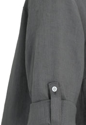 Leinenbluse mit V-Ausschnitt