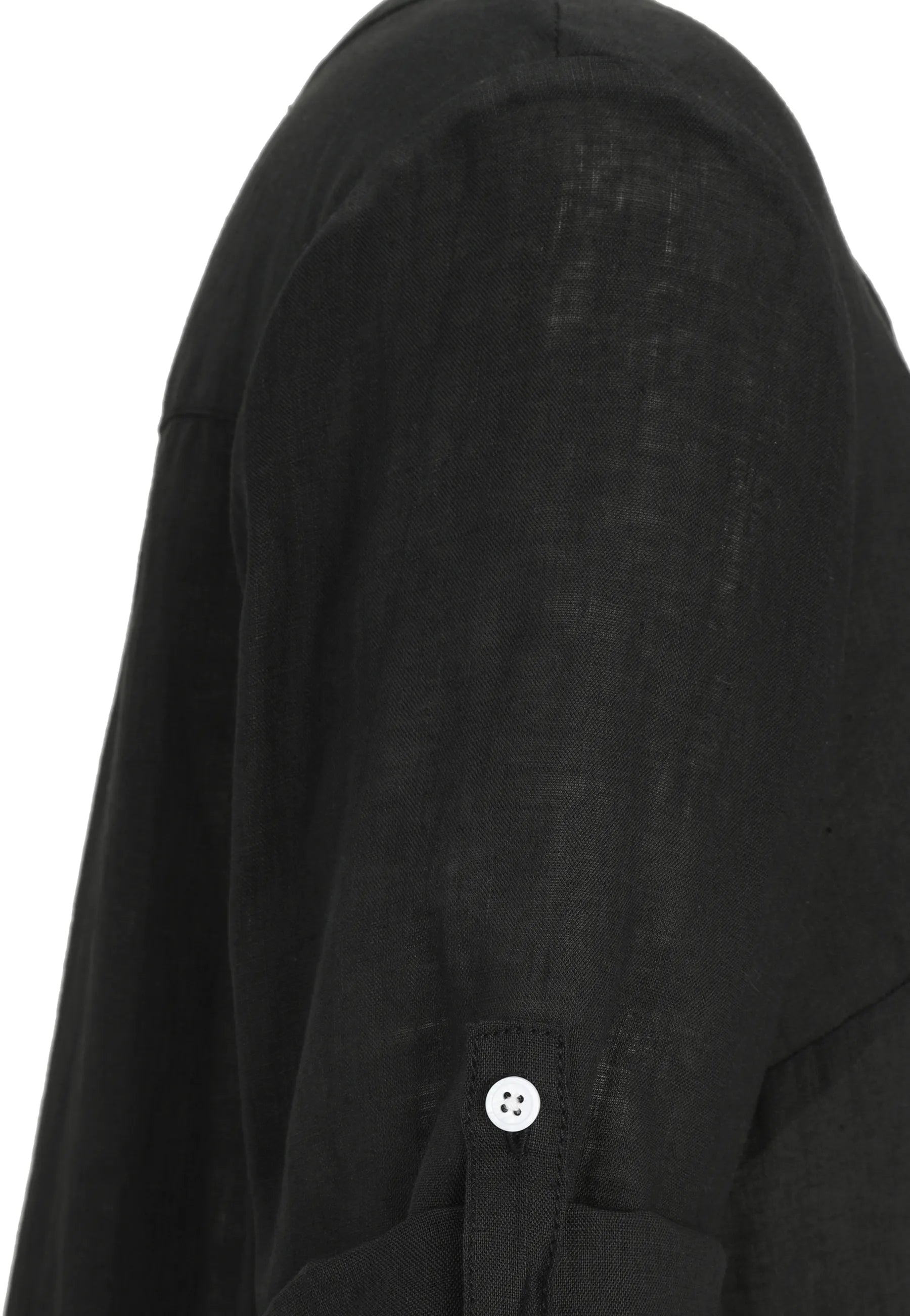 Leinenbluse mit V-Ausschnitt