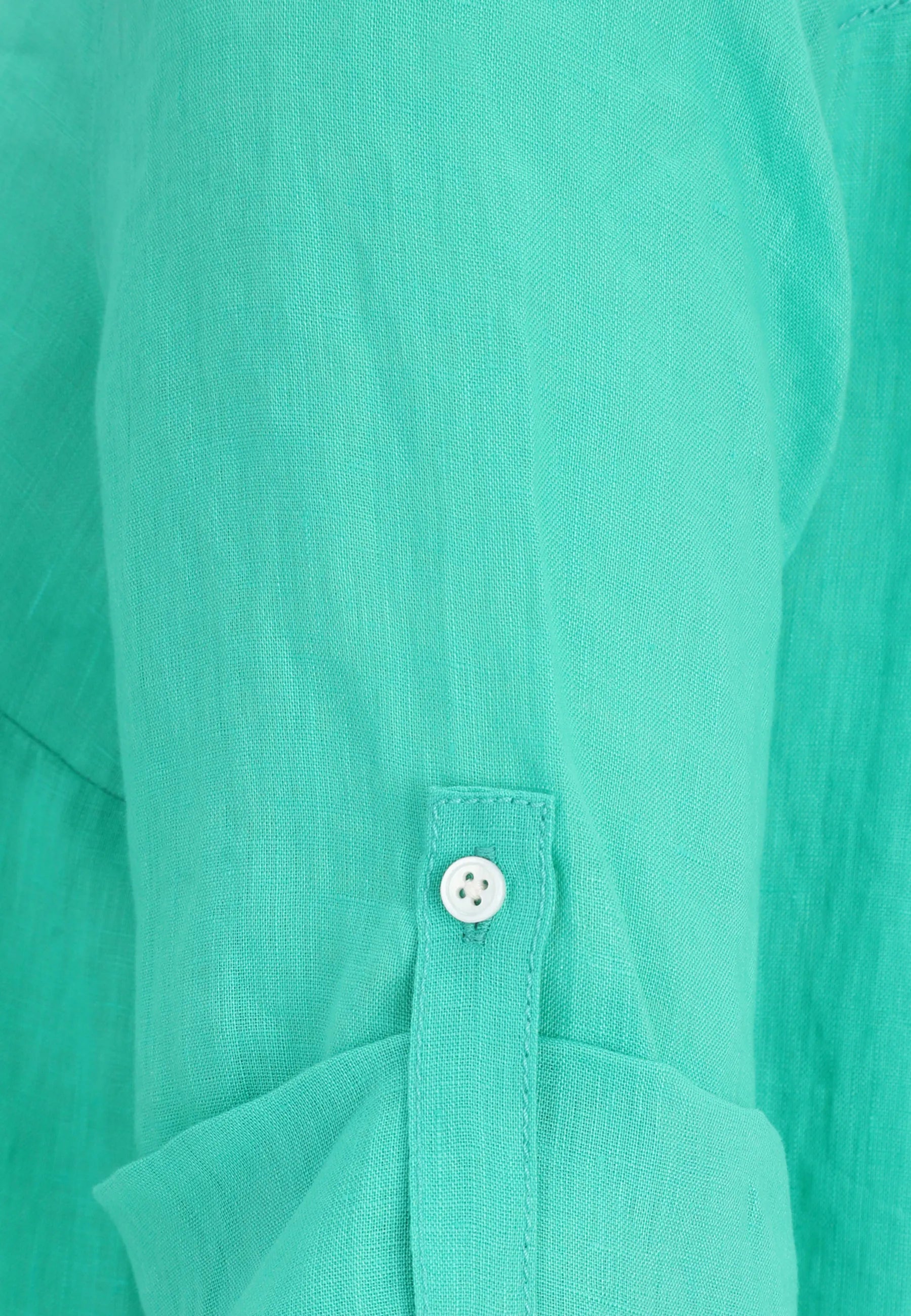 Leinenbluse mit V-Ausschnitt