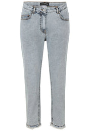 Jeans Slim Fit mit Strass-Details