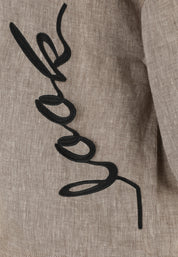 Leinenjacke mit Stehkragen