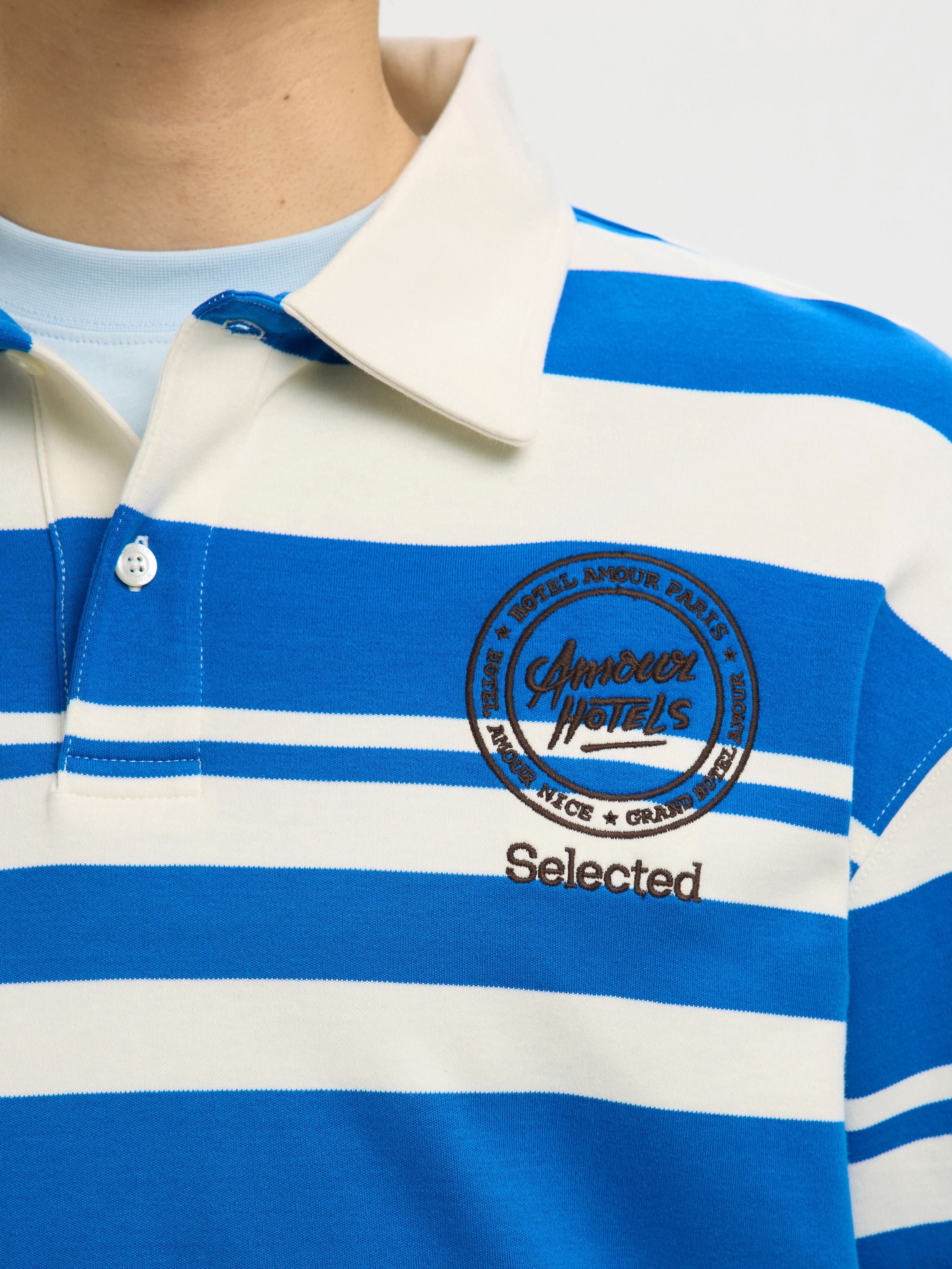 Langarmpoloshirt HOTEL AMOUR aus Bio-Baumwolle