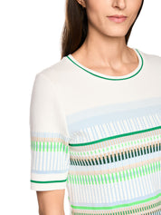 Feinstrick-Pullover mit Jacquardmuster