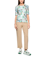 Ripp-Shirt aus Baumwollstretch
