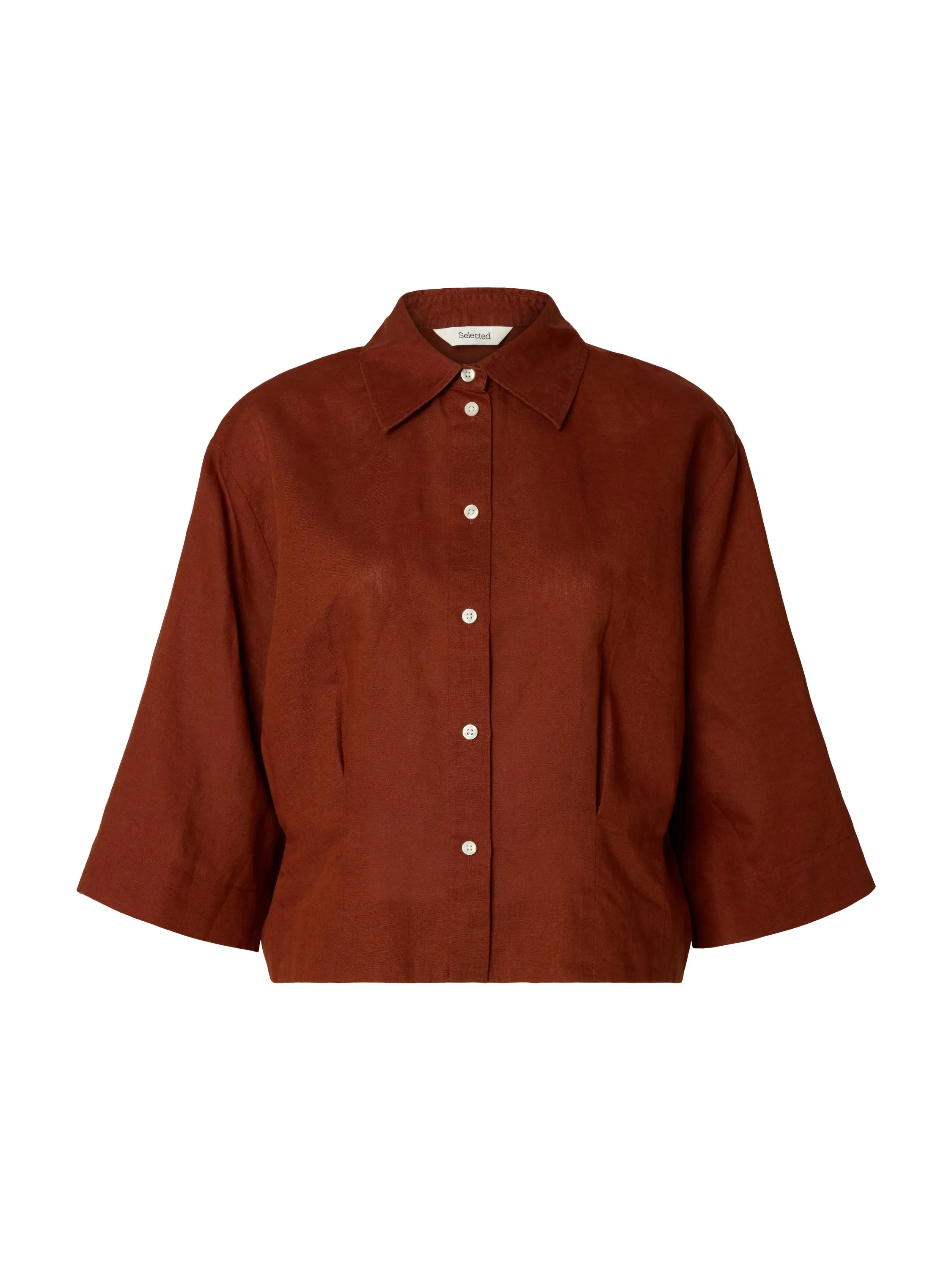 Bluse aus Leinenmix