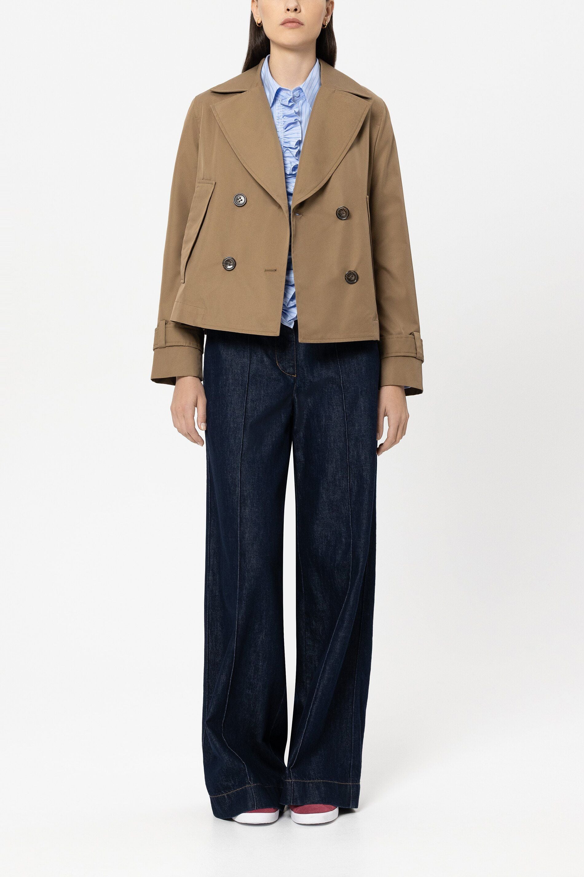 Trenchcoat aus Baumwollmix