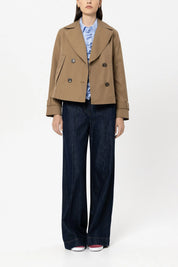 Trenchcoat aus Baumwollmix