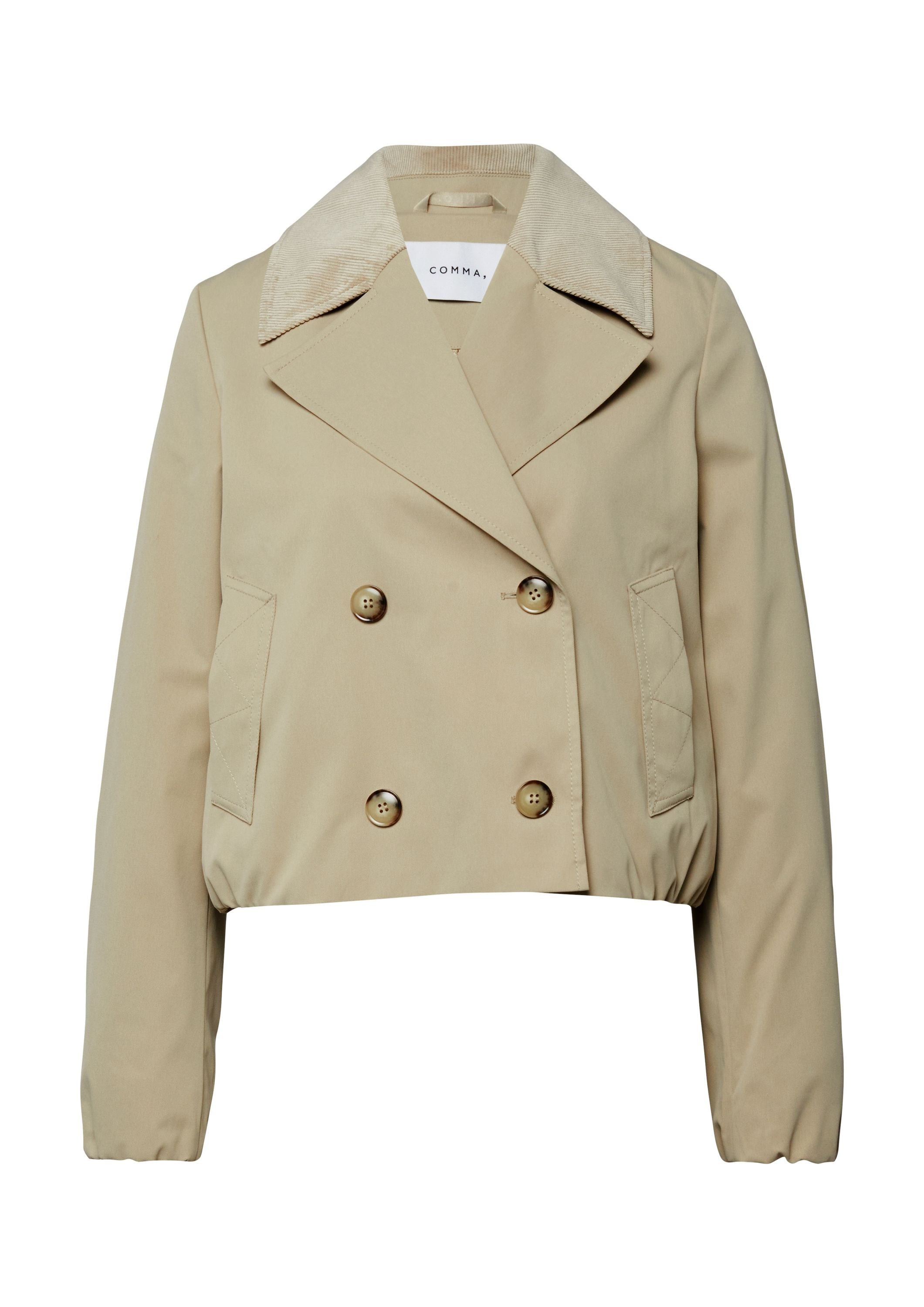 Tench-Jacke mit Kordkragen