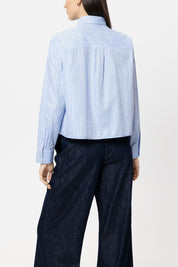 Bluse cropped aus Baumwolle