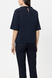T-Shirt mit Denim-Patch