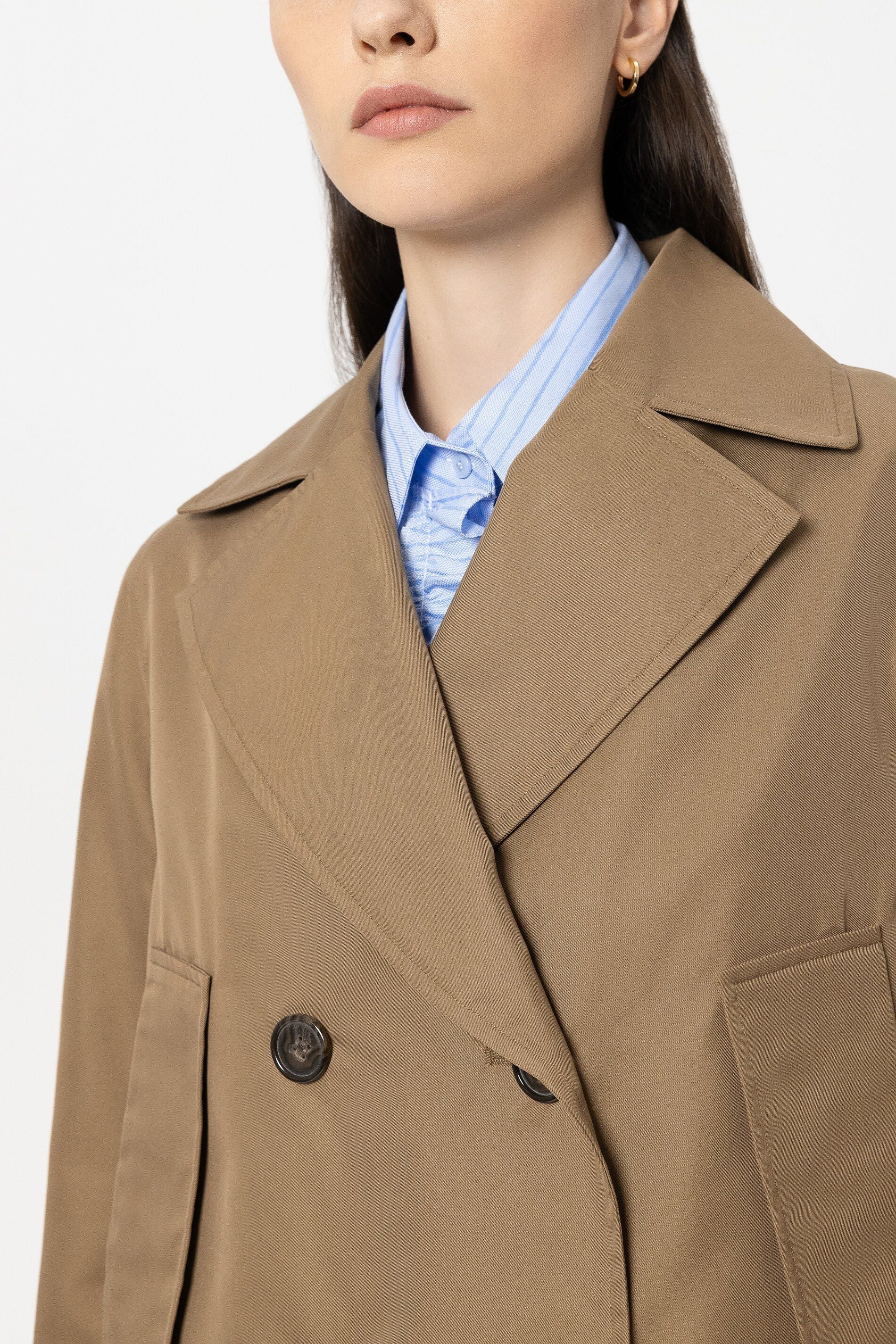 Trenchcoat aus Baumwollmix