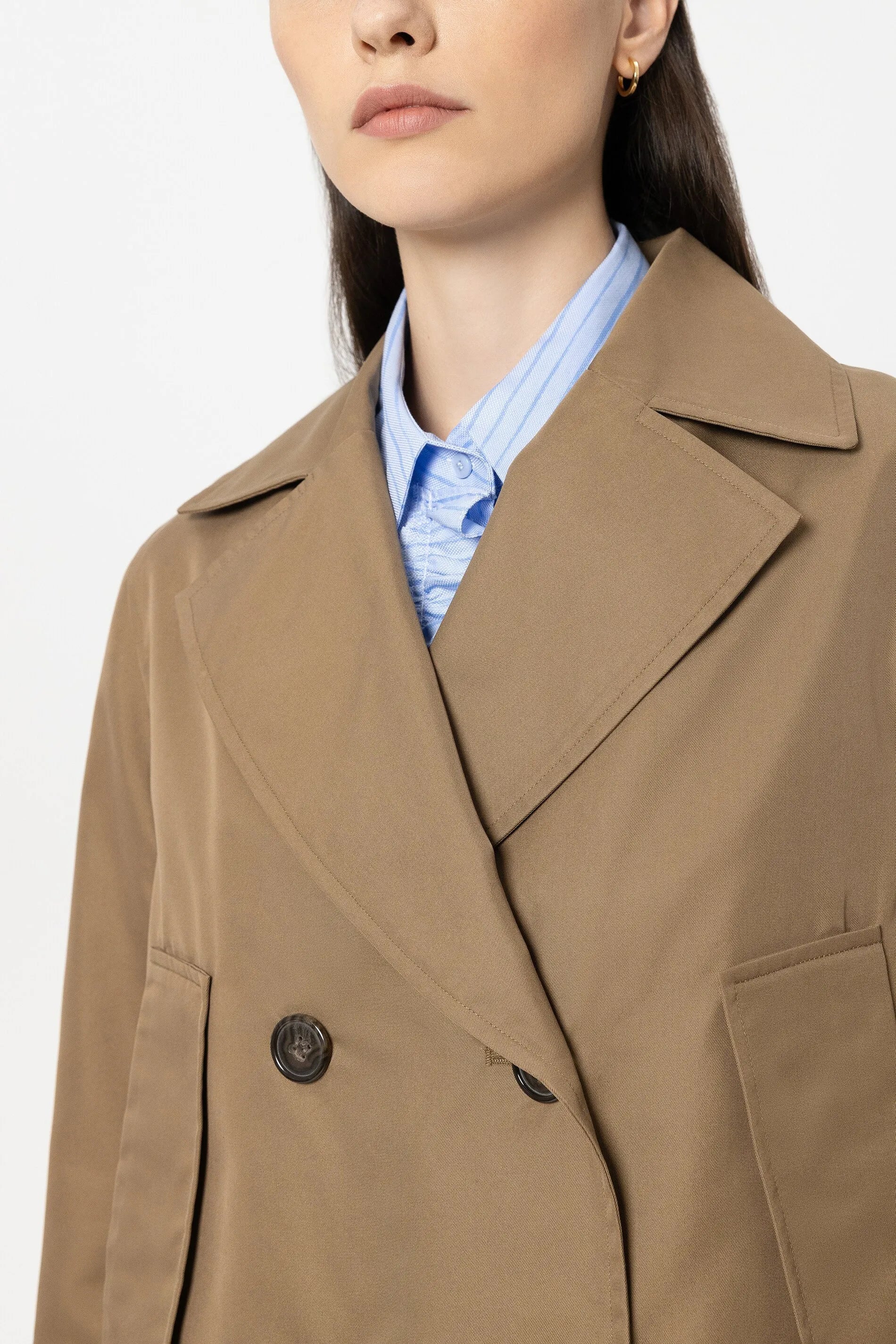 Trenchcoat aus Baumwollmix