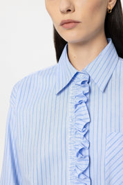 Bluse cropped aus Baumwolle