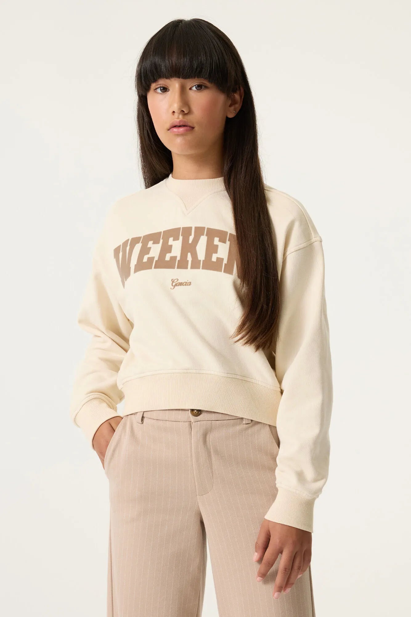 Sweatshirt mit Schriftzug aus Baumwolle