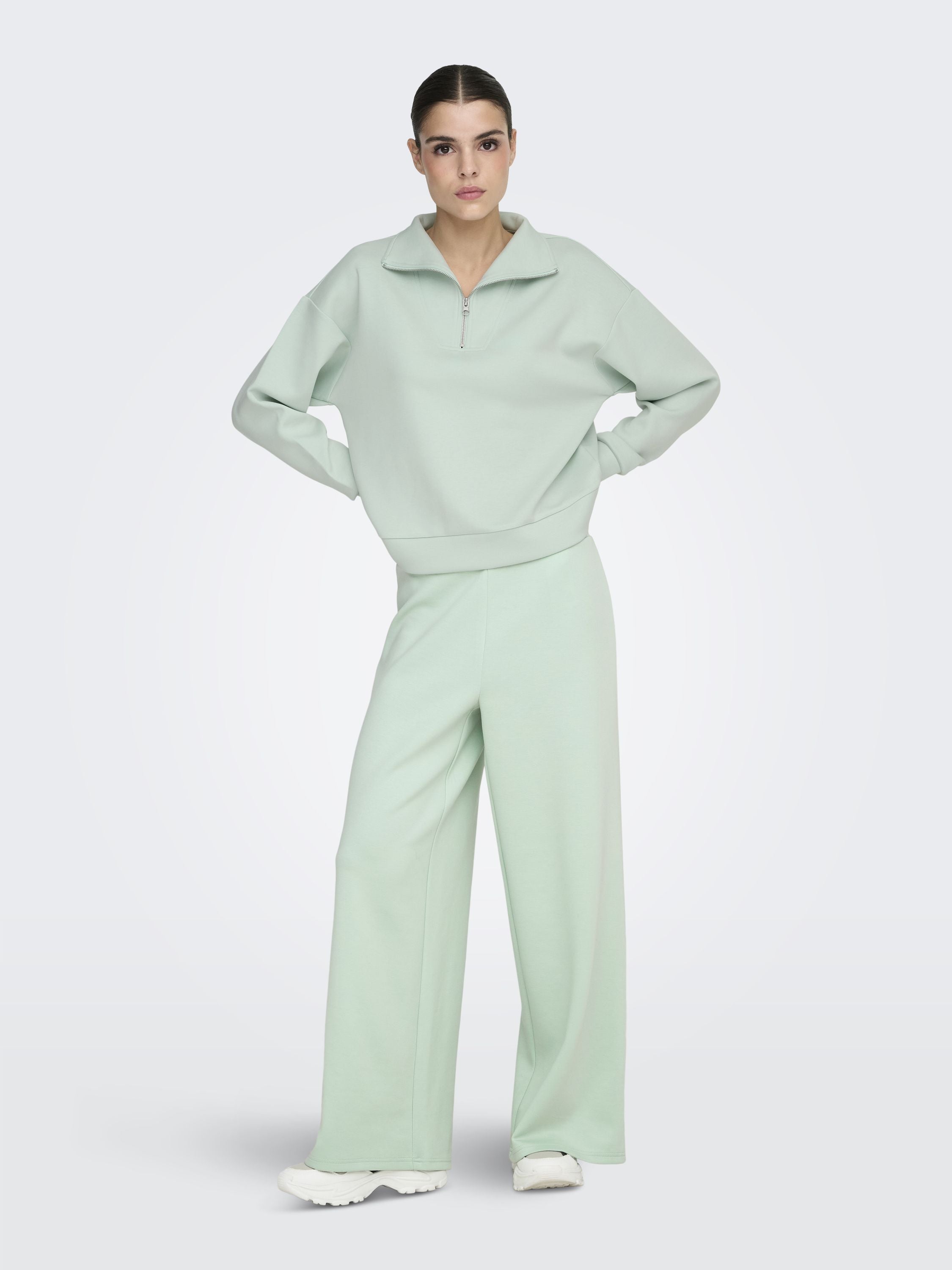 Sweatshirt ONPLOUNGE mit Troyerkragen