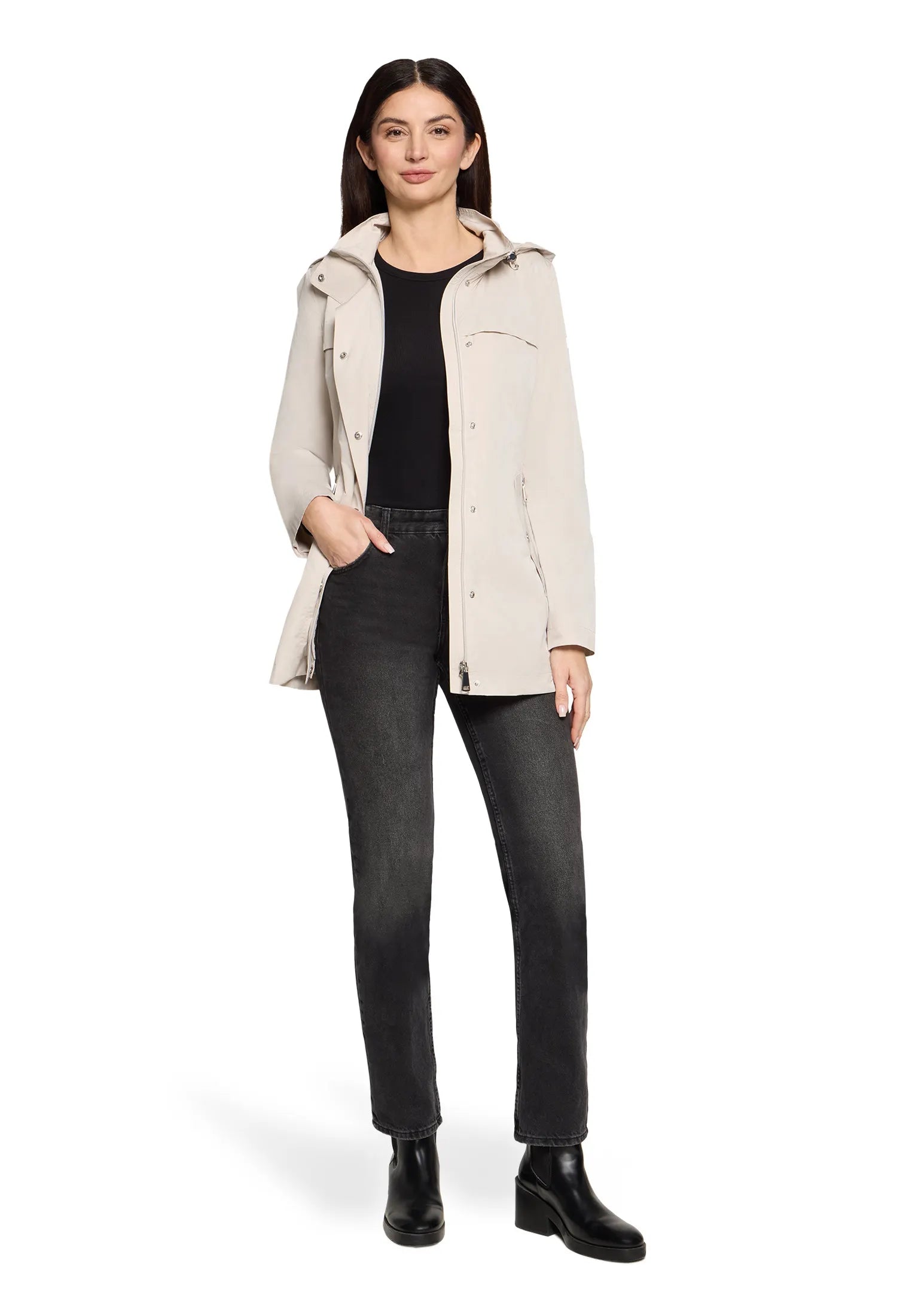 Übergangsjacke mit Kapuze