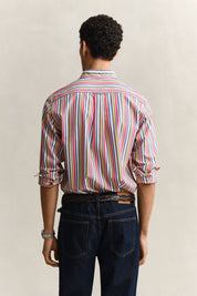 Poplin-Hemd gestreift Regular Fit