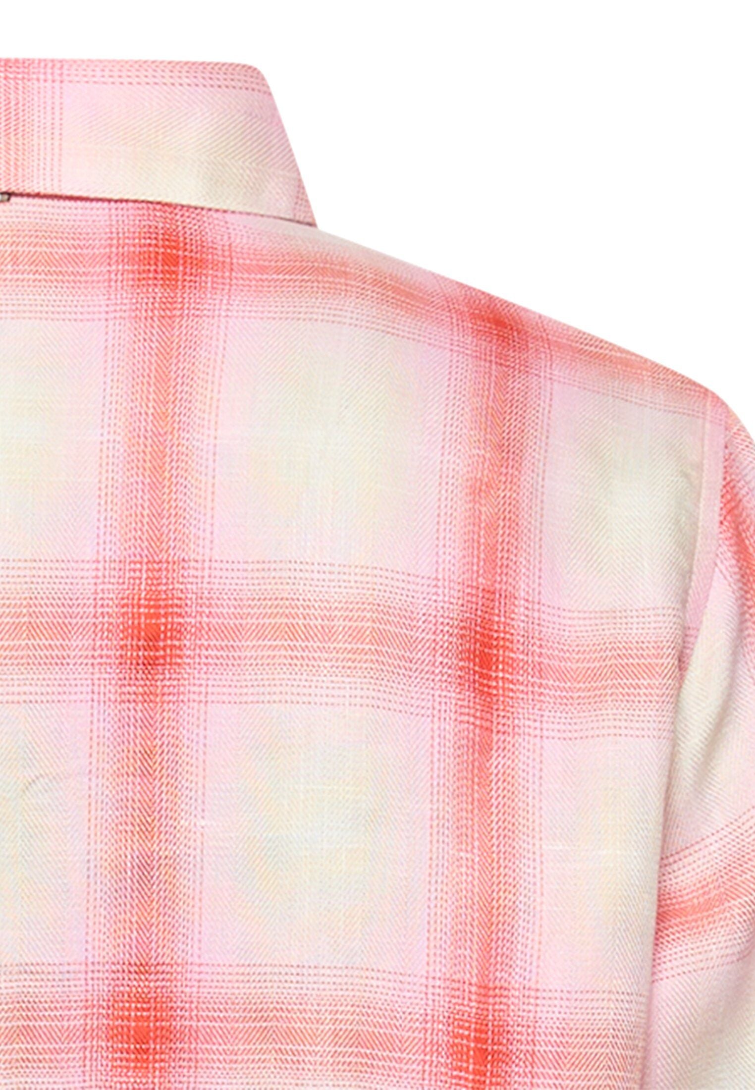 Bluse kariert aus Leinenmix
