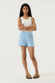 Strick-Shorts aus Baumwollmix