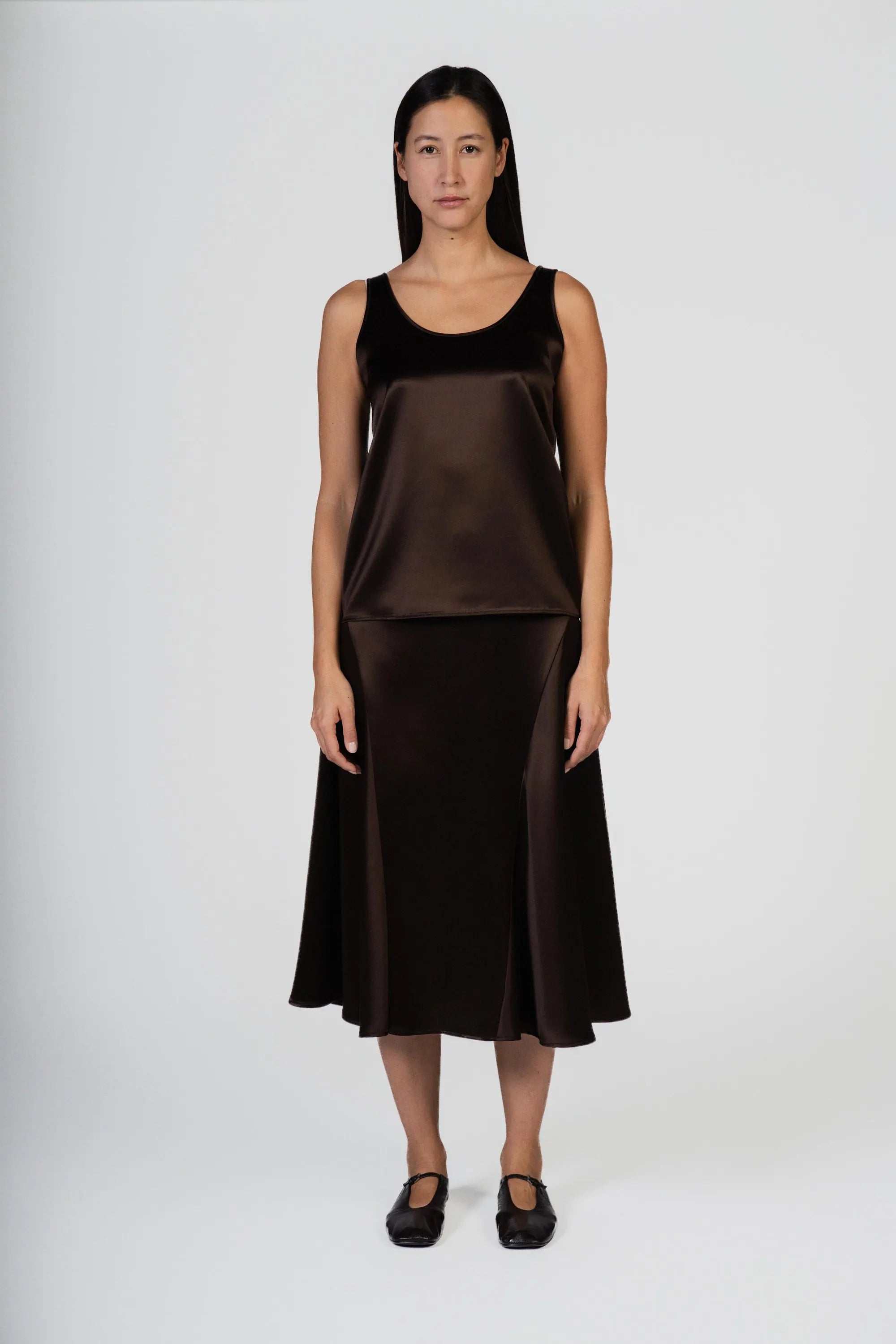 Tanktop in Satin-Optik