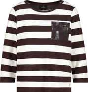 Langarmshirt Viskose gestreift