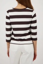 Langarmshirt Viskose gestreift