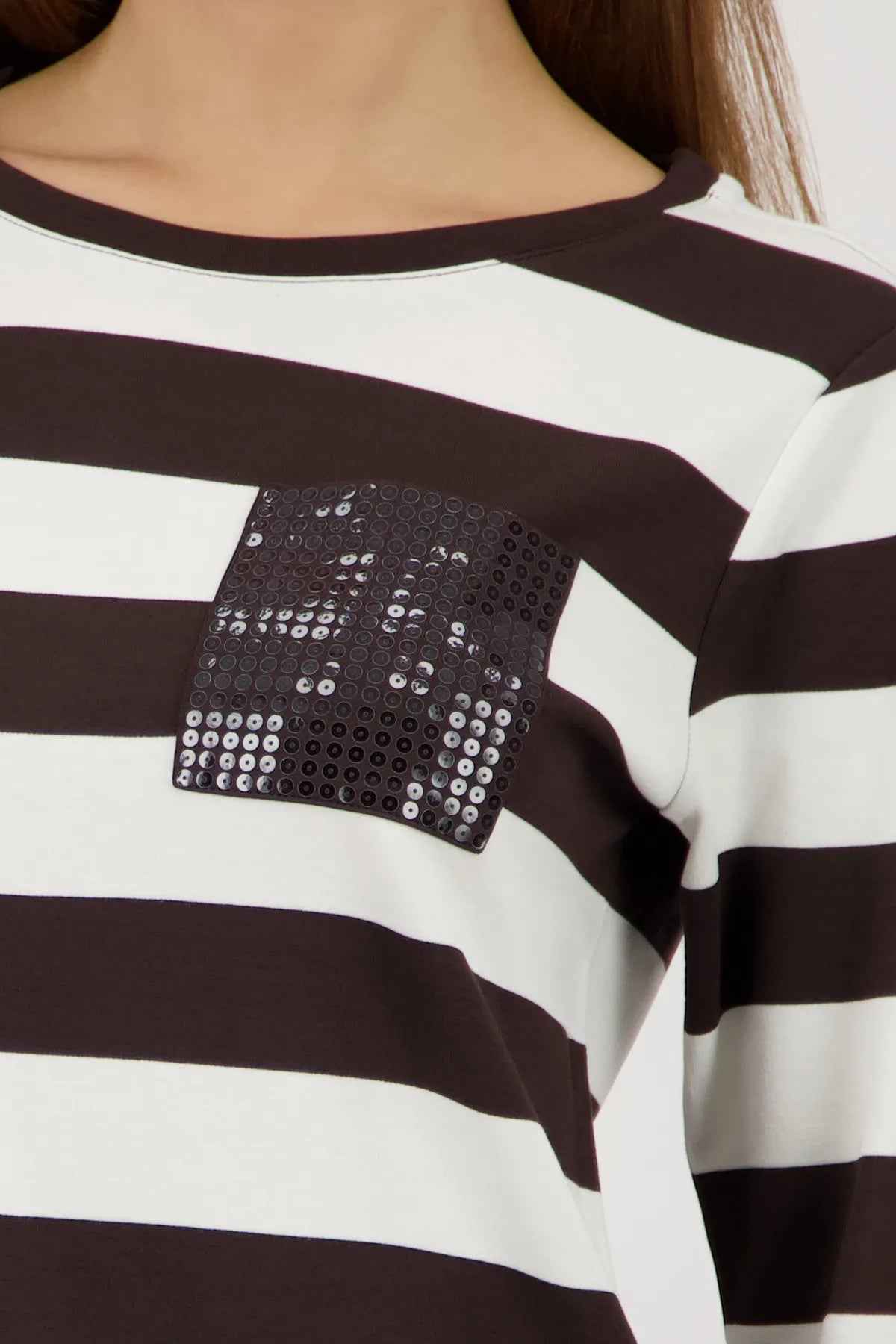 Langarmshirt Viskose gestreift