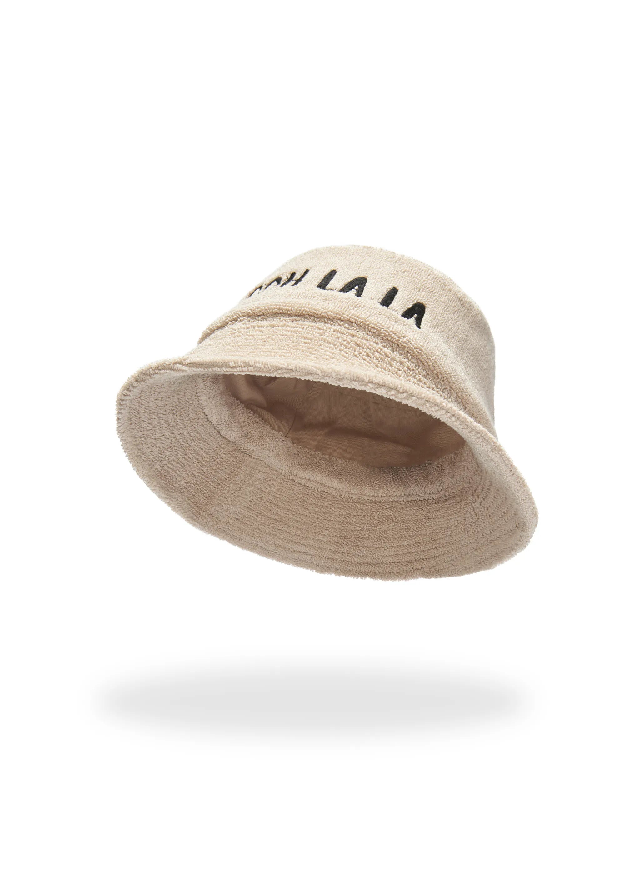 Frottee-Bucket Hat mit Schriftzug