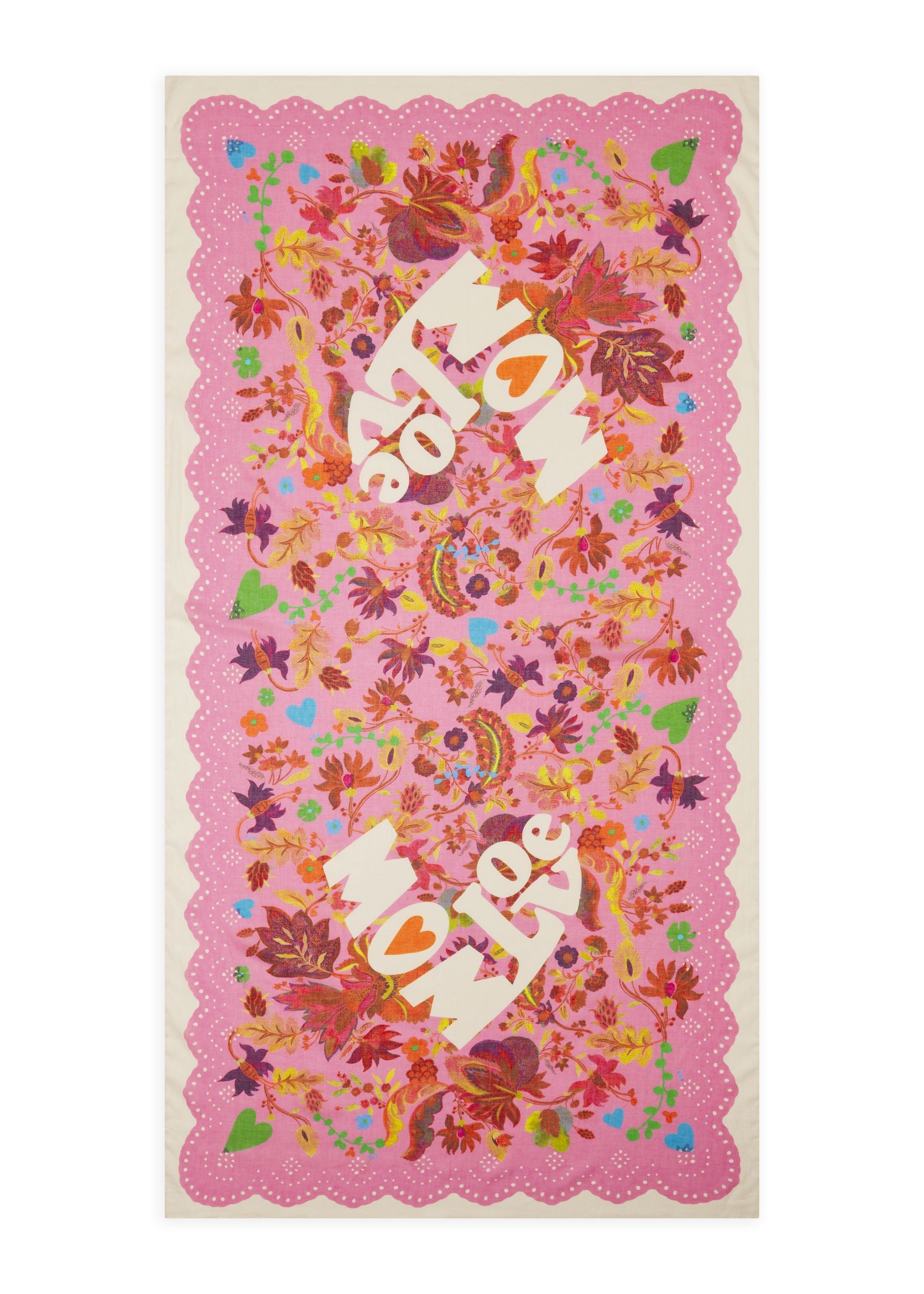 Schal aus Baumwolle mit Blumenmuster