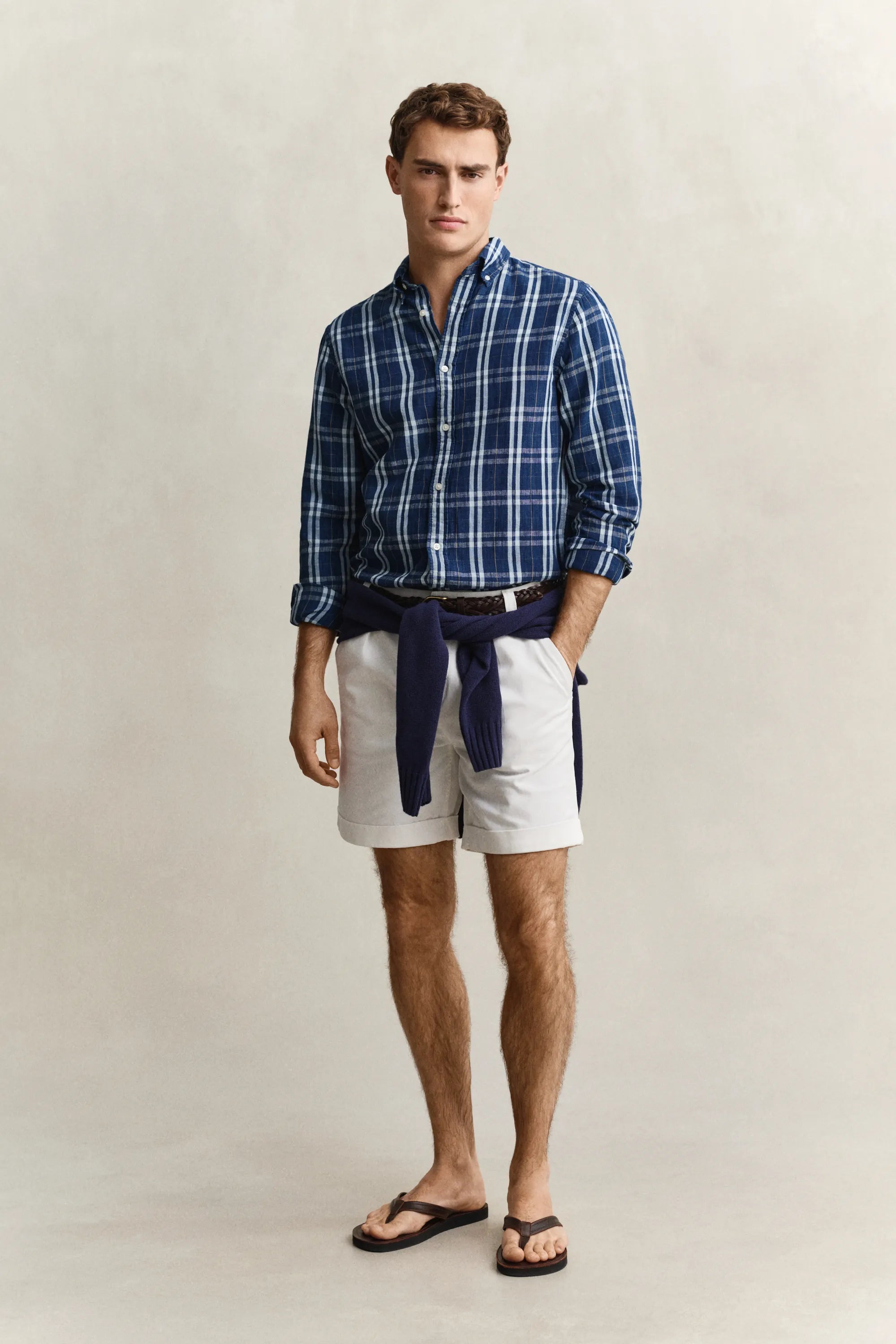 Hemd Regular Fit aus Leinenmix