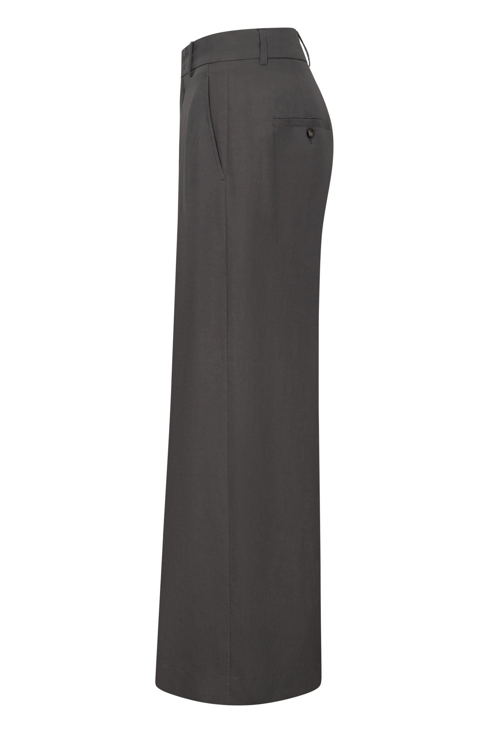 Hose Wide Leg aus Viskose-, Leinenmix